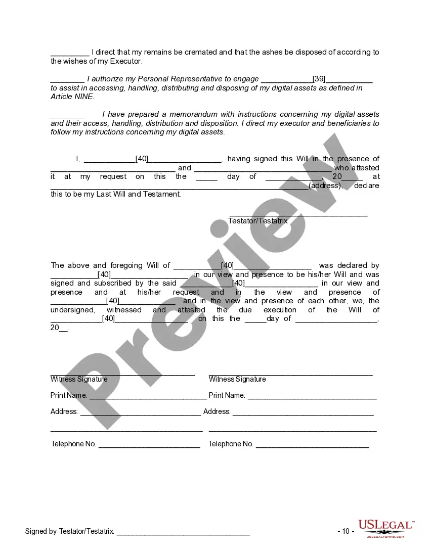 Preview Mutual Wills Package of Last Wills and Testaments for Man and Woman living together not Married with Adult Children