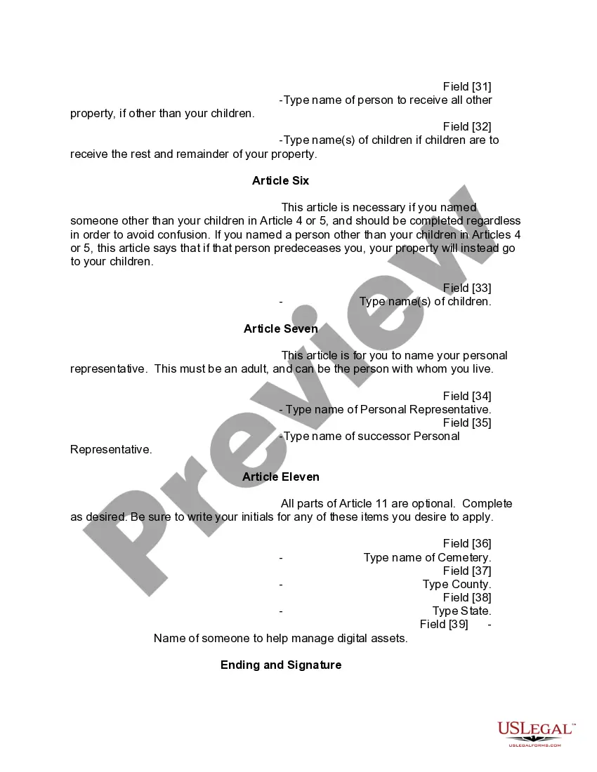 Preview Mutual Wills Package of Last Wills and Testaments for Man and Woman living together not Married with Adult Children
