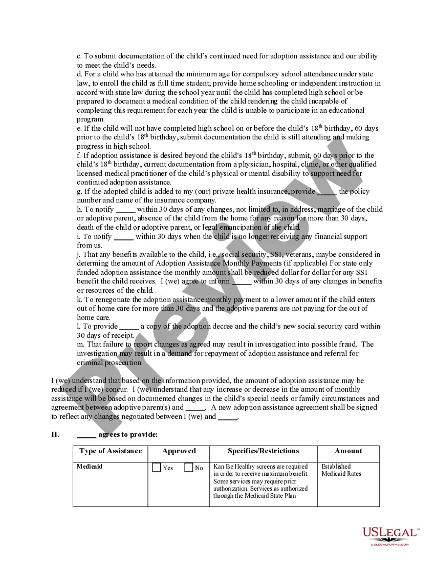 Preview Adoption Assistance Program