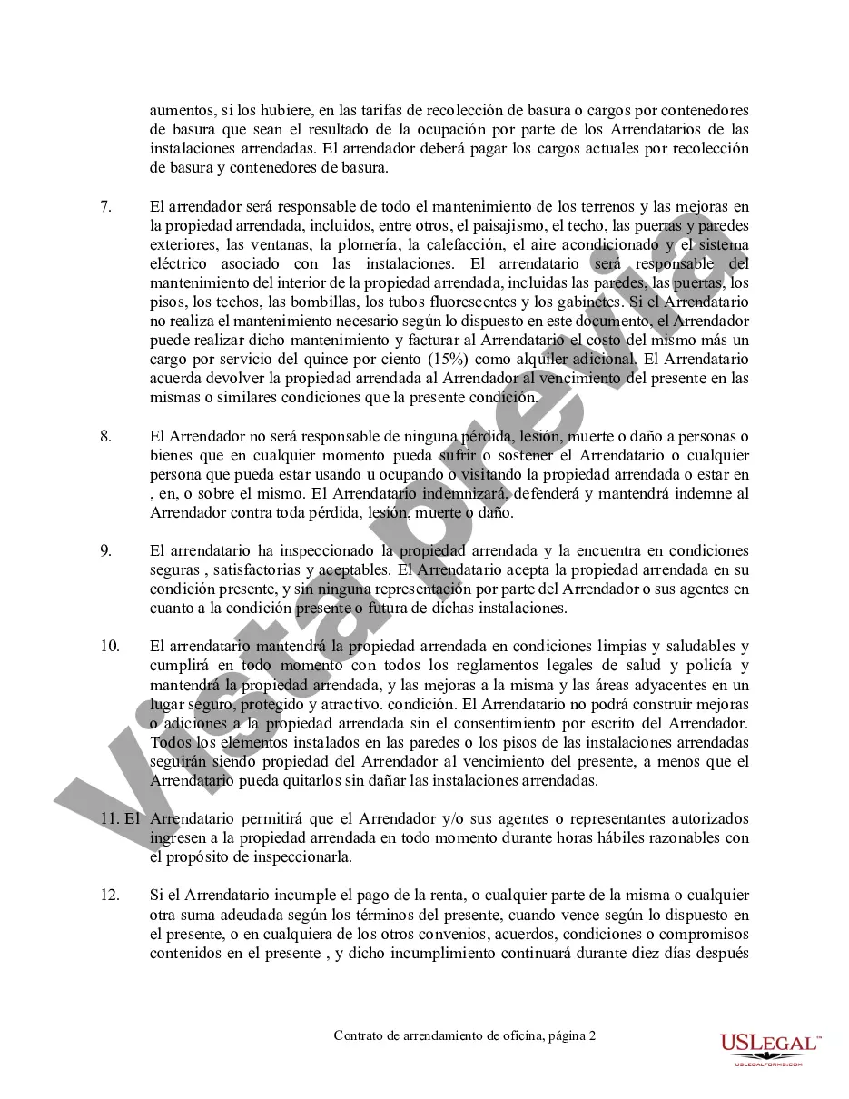 Preview Contrato de arrendamiento de oficina