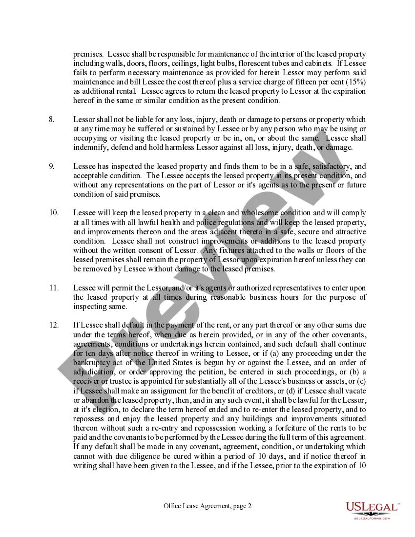 Get Office Lease Agreement Preview Office Lease Agreement