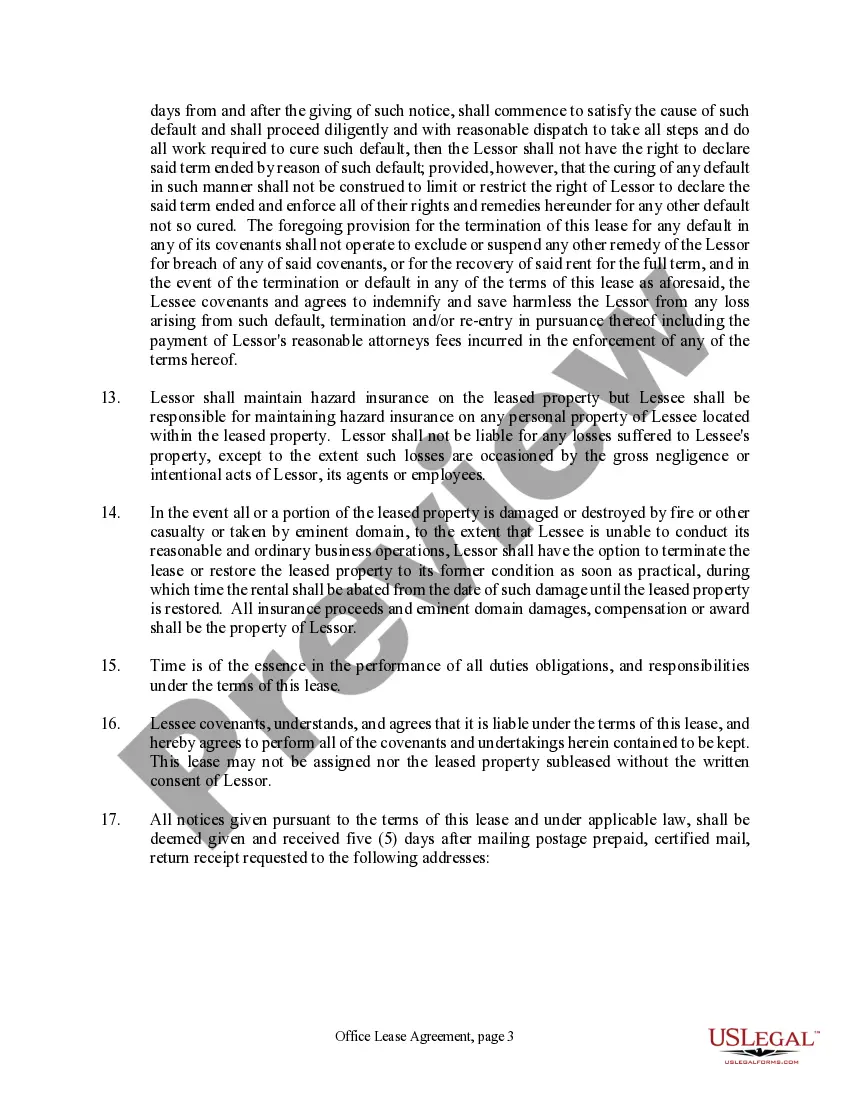Get Office Lease Agreement Preview Office Lease Agreement
