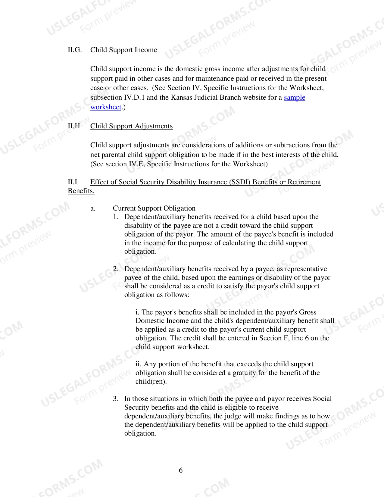 Preview Child Support Schedules