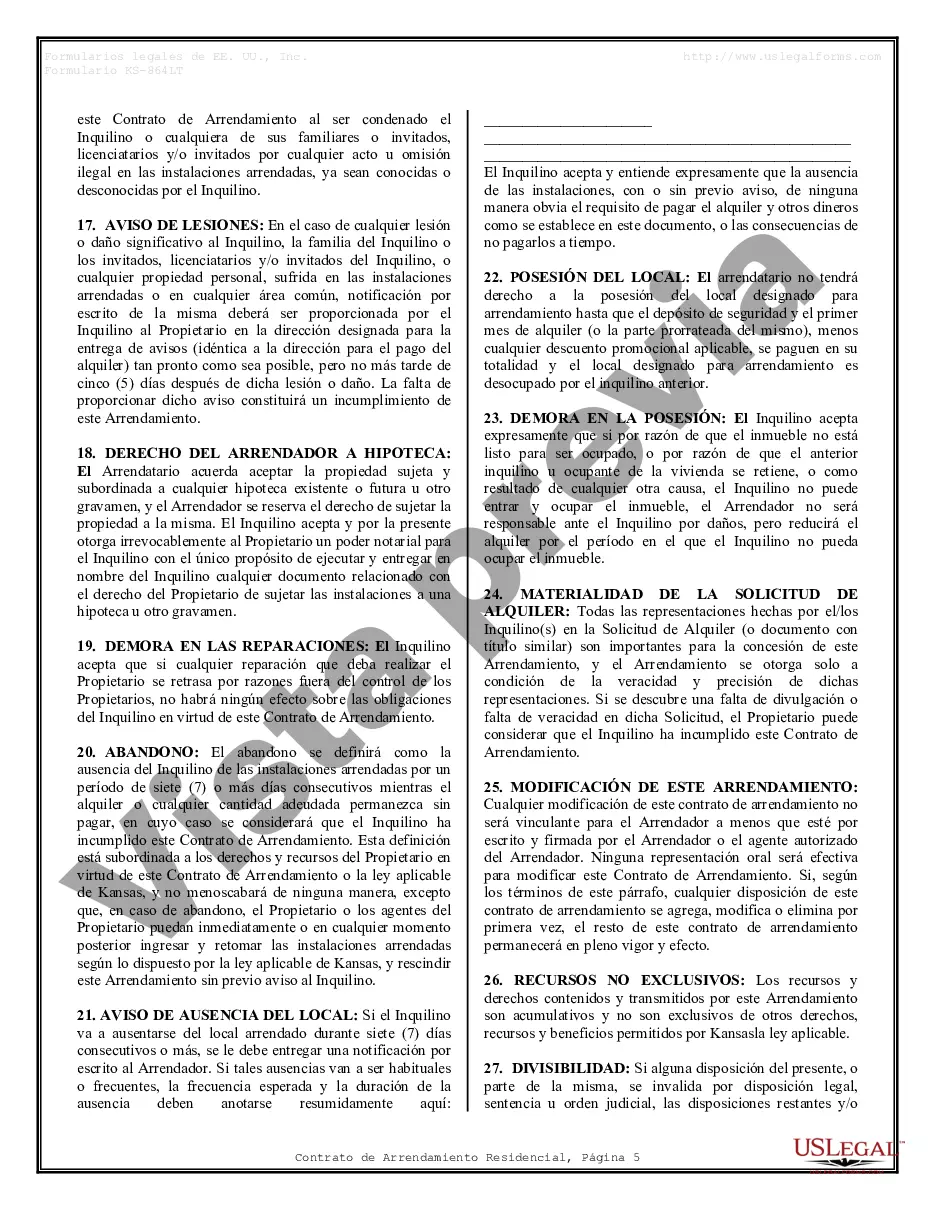 Preview Contrato de arrendamiento de alquiler residencial