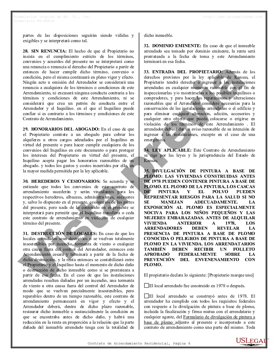 Preview Contrato de arrendamiento de alquiler residencial