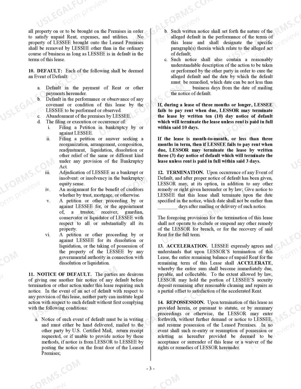 Preview Commercial Building or Space Lease