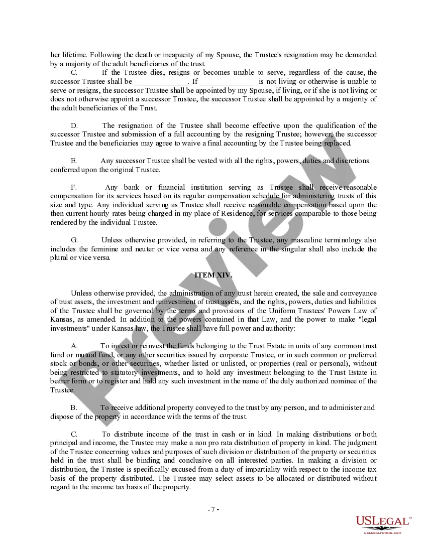 Preview Complex Will with Credit Shelter Marital Trust for Large Estates