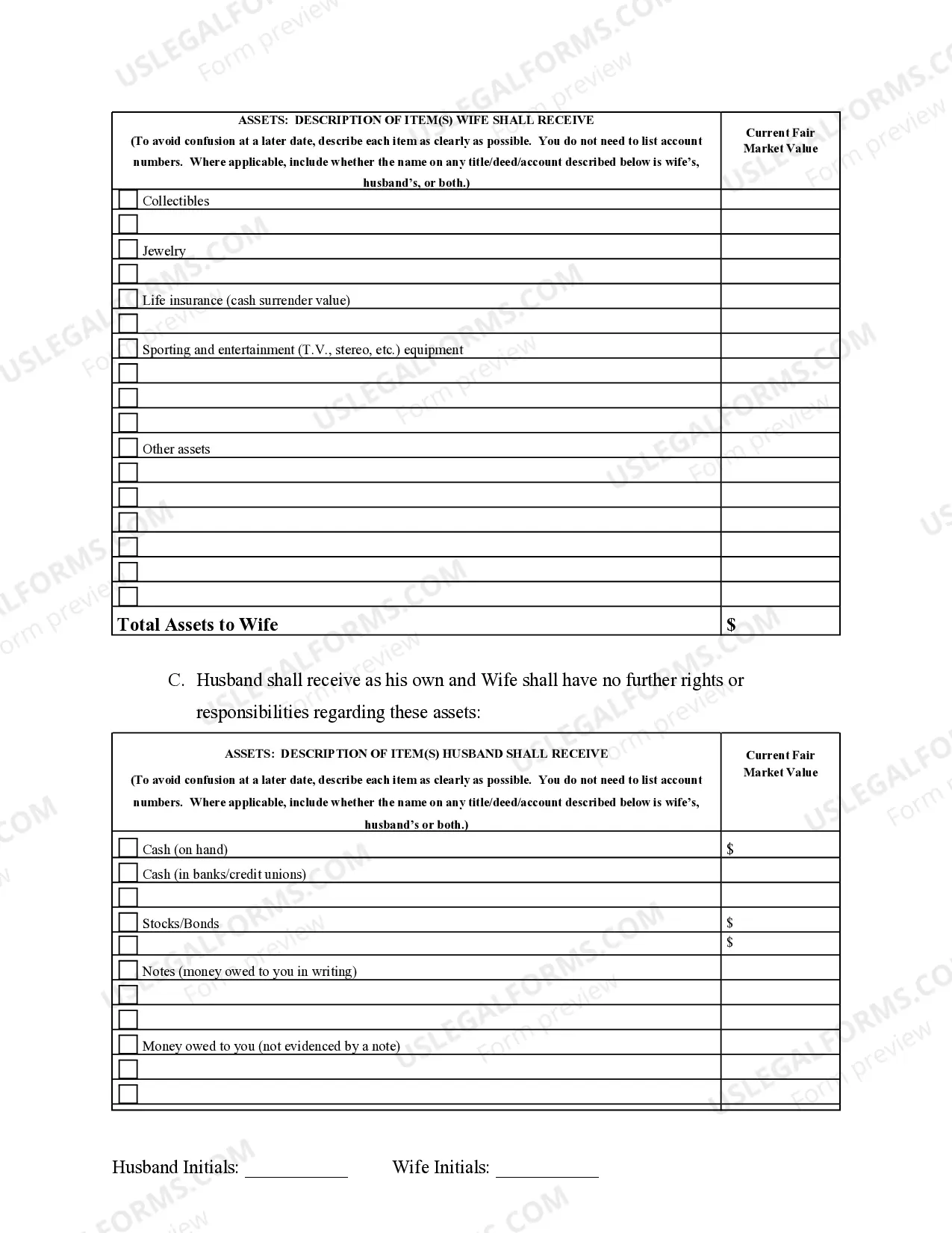 Preview Marital Legal Separation and Property Settlement Agreement no Children parties may have Joint Property or Debts Effective Immediately