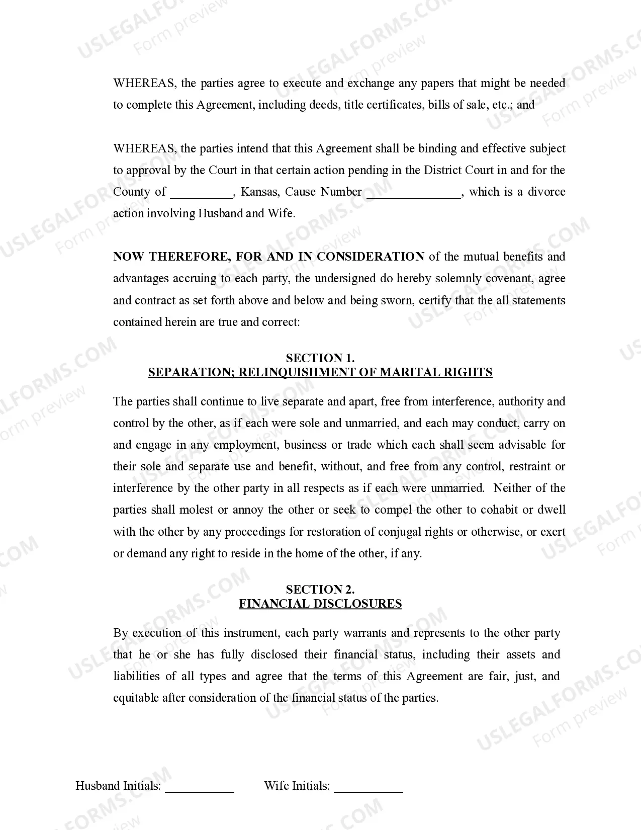Preview Marital Legal Separation and Property Settlement Agreement Adult Children Parties May have Joint Property or Debts where Divorce Action Filed