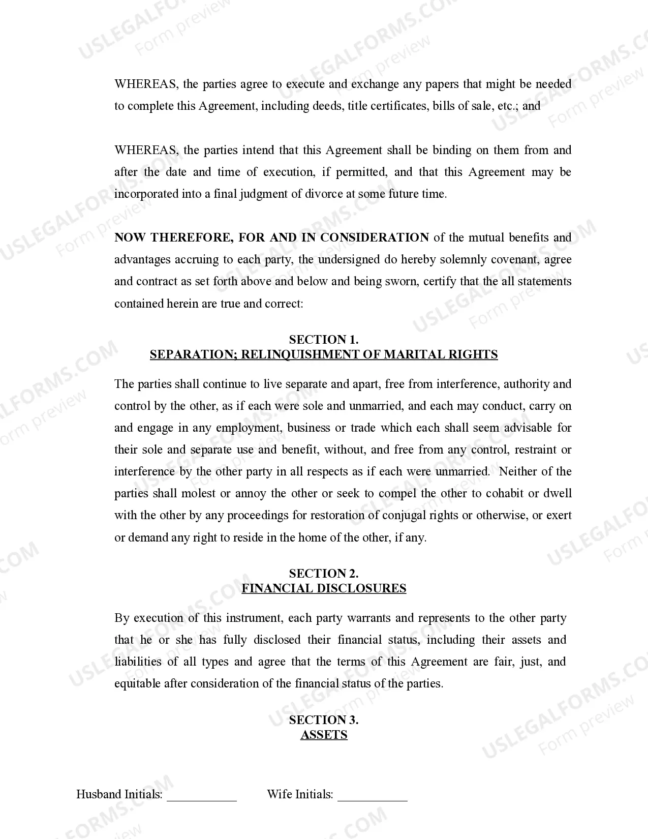 Preview Marital Legal Separation and Property Settlement Agreement Adult Children Parties May have Joint Property or Debts effective Immediately