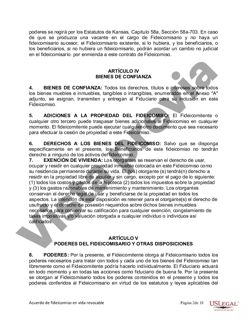 Preview Fideicomiso en vida para esposo y esposa sin hijos