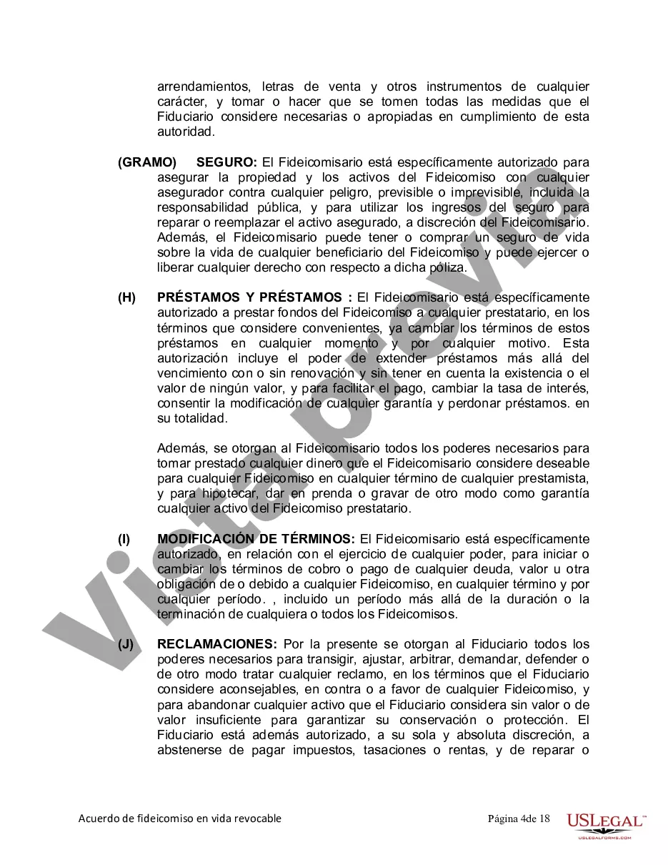Preview Fideicomiso en vida para esposo y esposa sin hijos