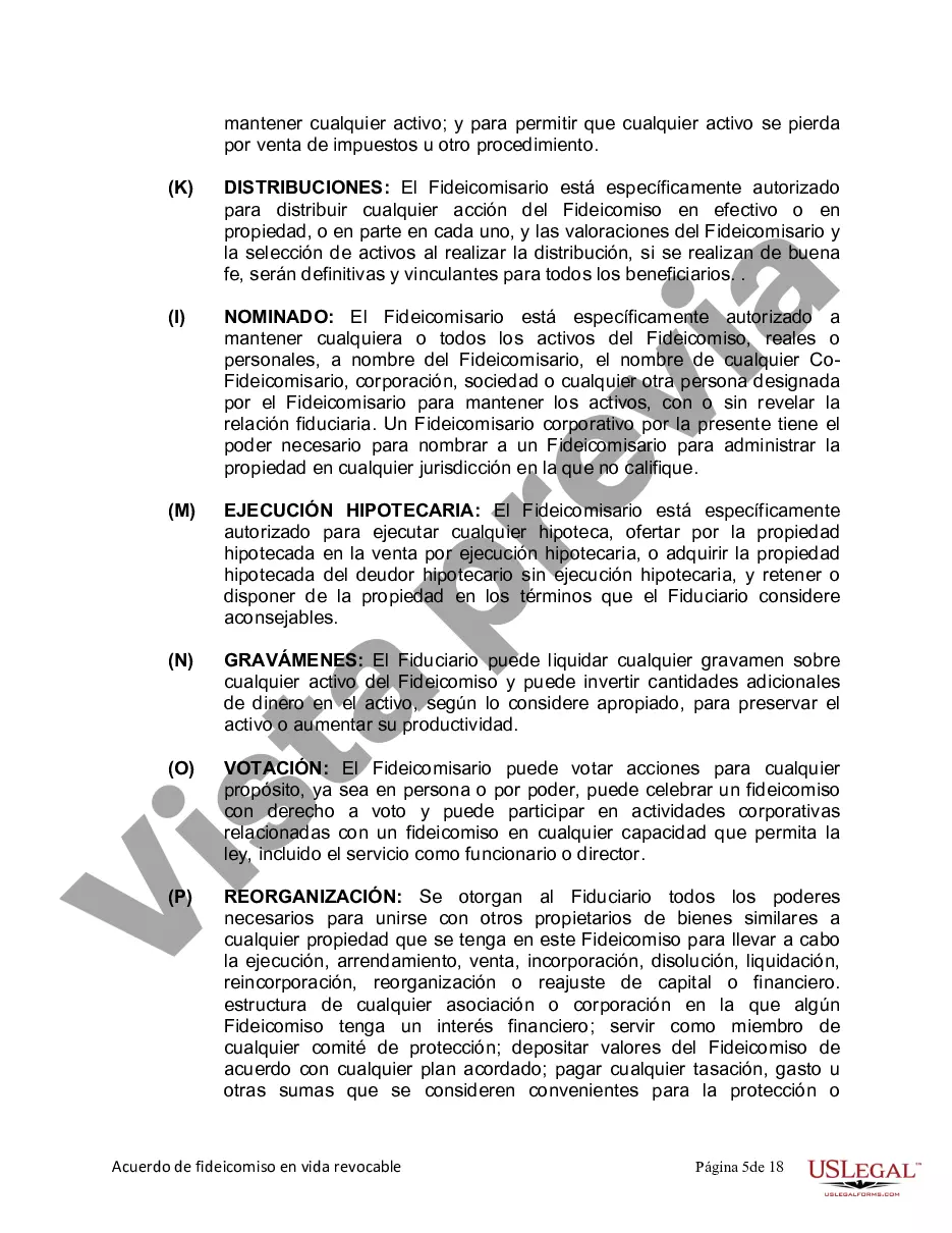 Preview Fideicomiso en vida para esposo y esposa sin hijos