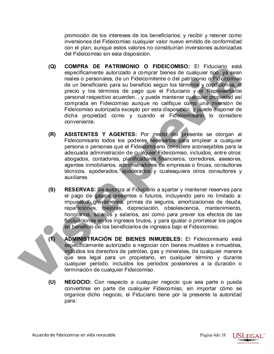 Preview Fideicomiso en vida para esposo y esposa sin hijos