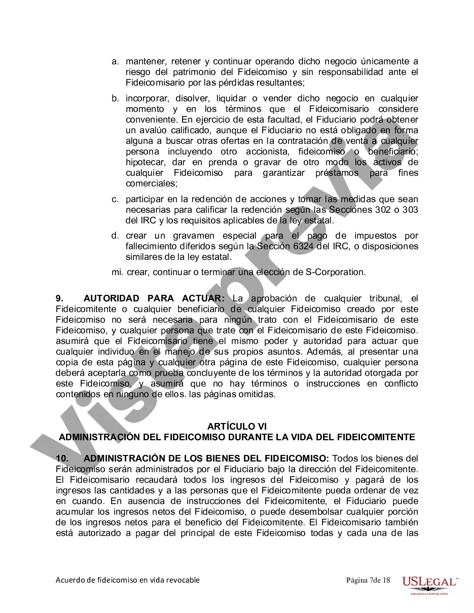 Preview Fideicomiso en vida para esposo y esposa sin hijos