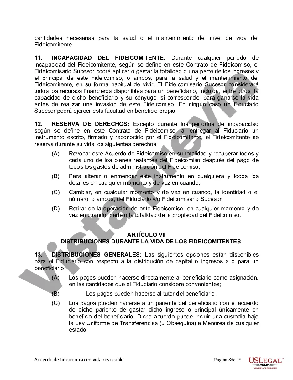 Preview Fideicomiso en vida para esposo y esposa sin hijos