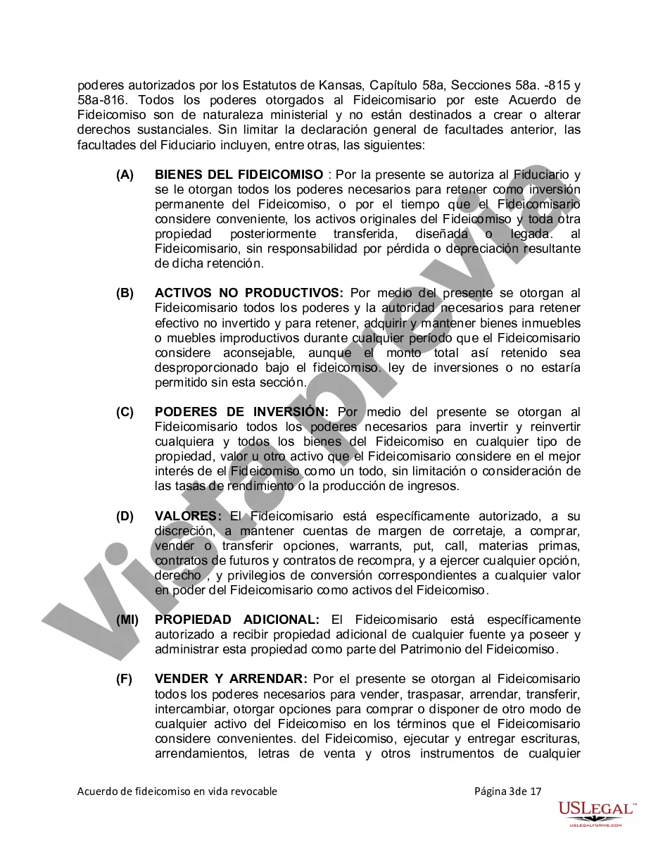 Preview Fideicomiso en Vida para Individuos Solteros, Divorciados o Viudos (o Viudos) sin Hijos