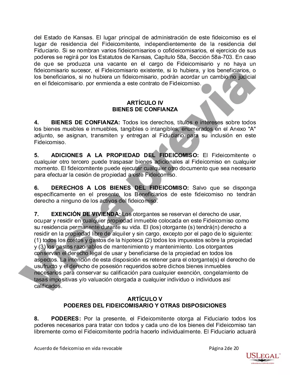 Preview Fideicomiso en vida para una persona soltera, divorciada o viuda (o viuda) con hijos