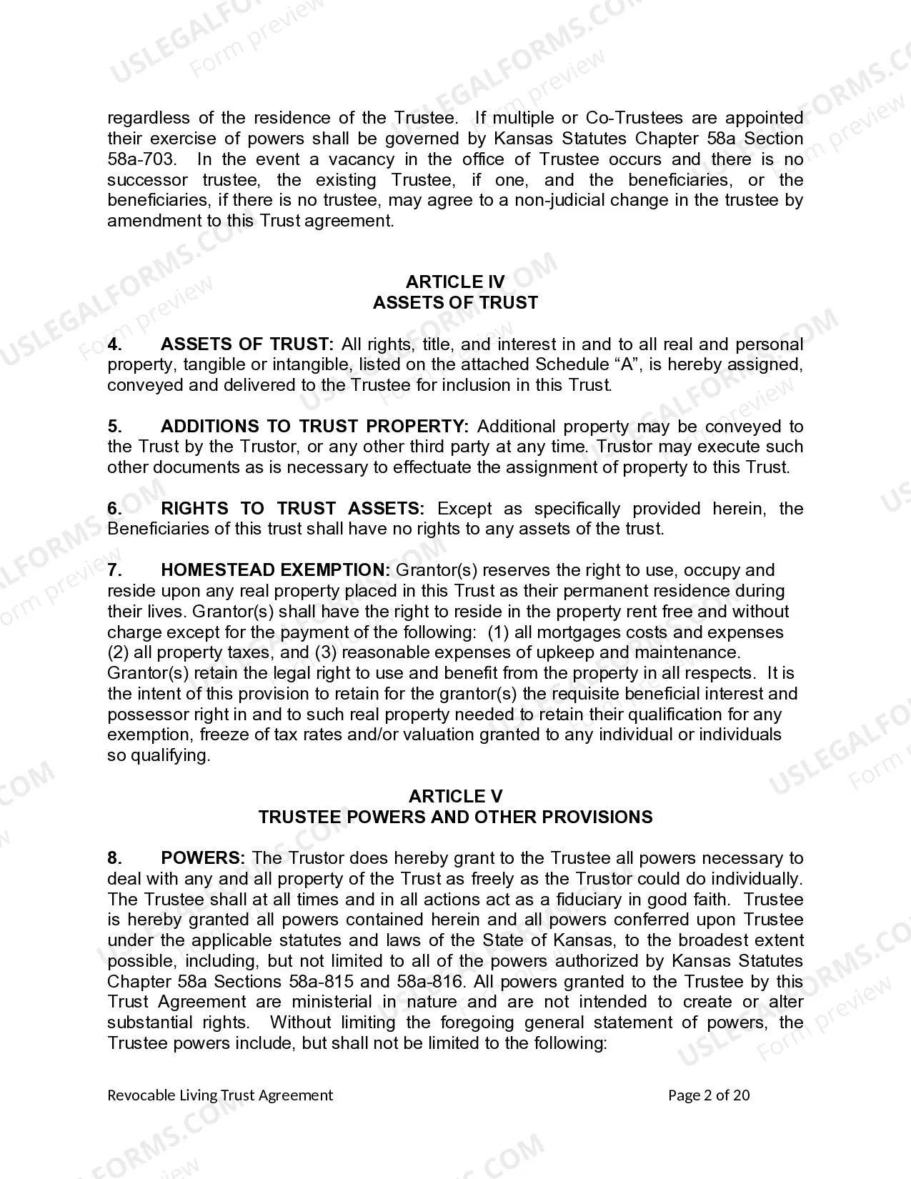 Preview Living Trust for individual, Who is Single, Divorced or Widow (or Widower) with Children