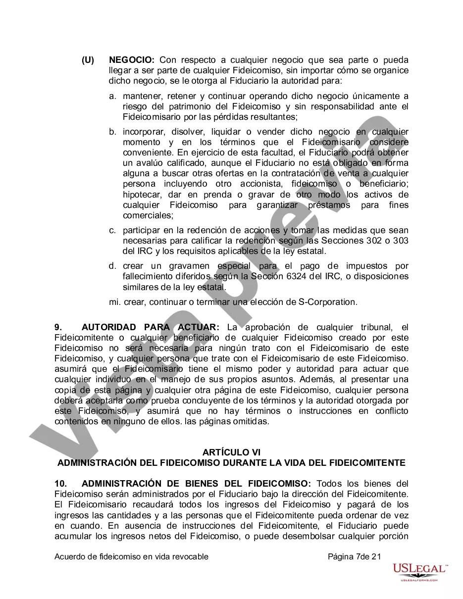 Preview Fideicomiso en vida para esposo y esposa con un hijo