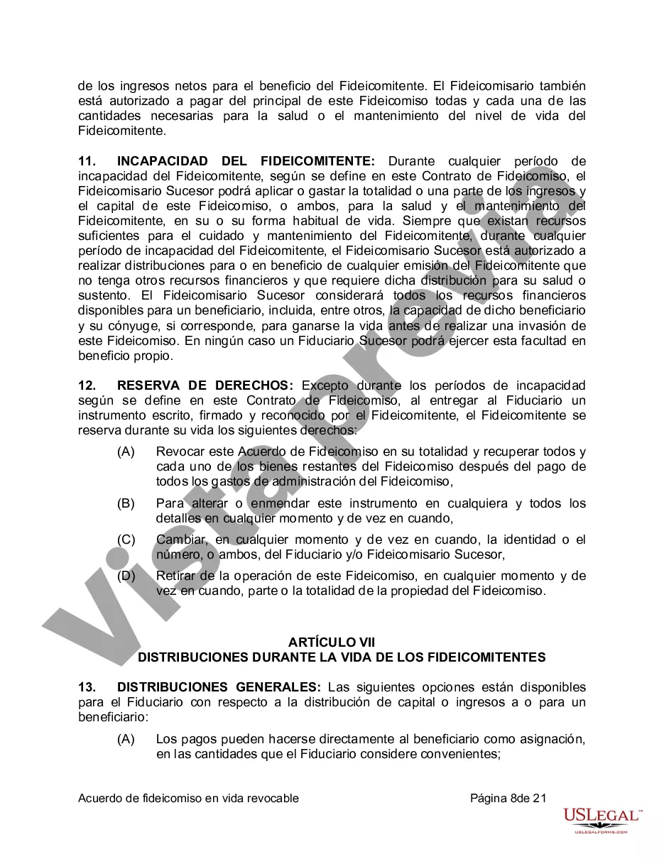 Preview Fideicomiso en vida para esposo y esposa con un hijo