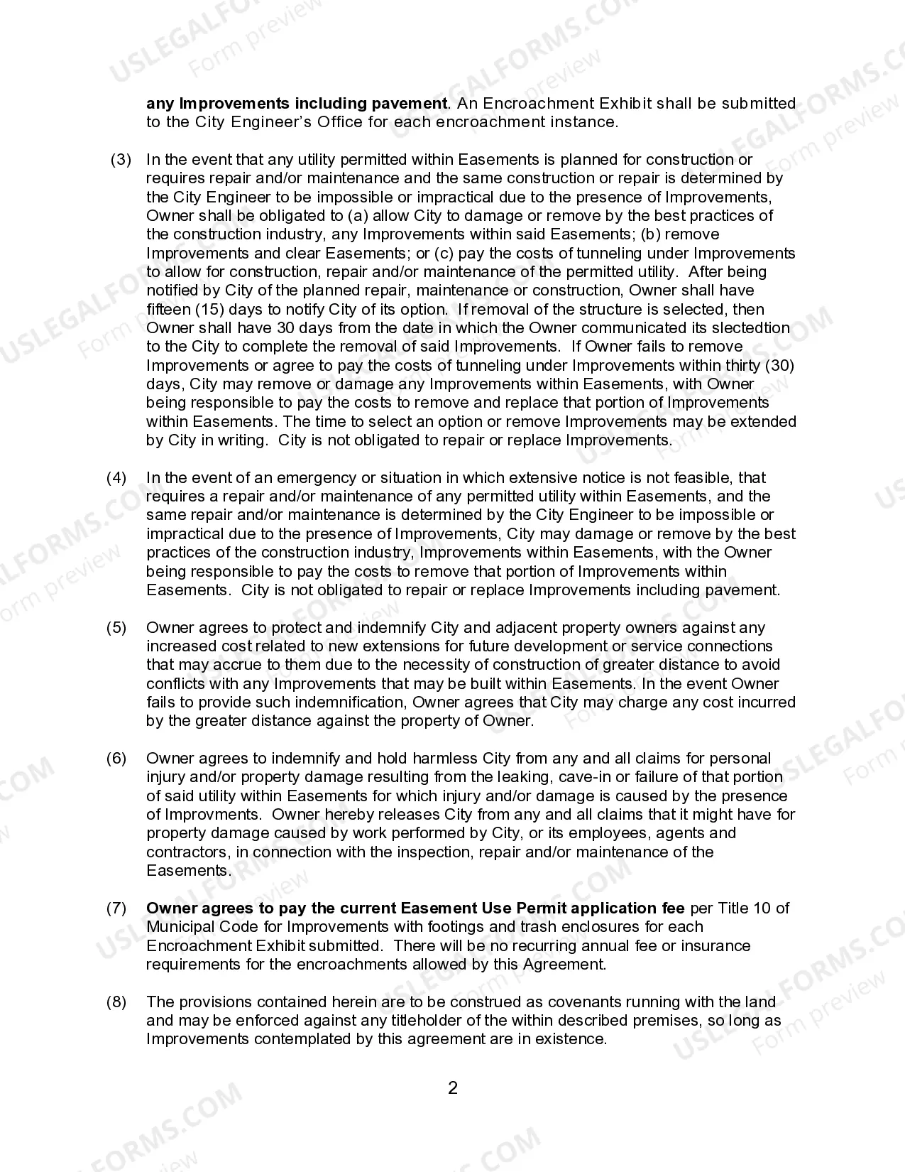 Preview Encroachment Agreement