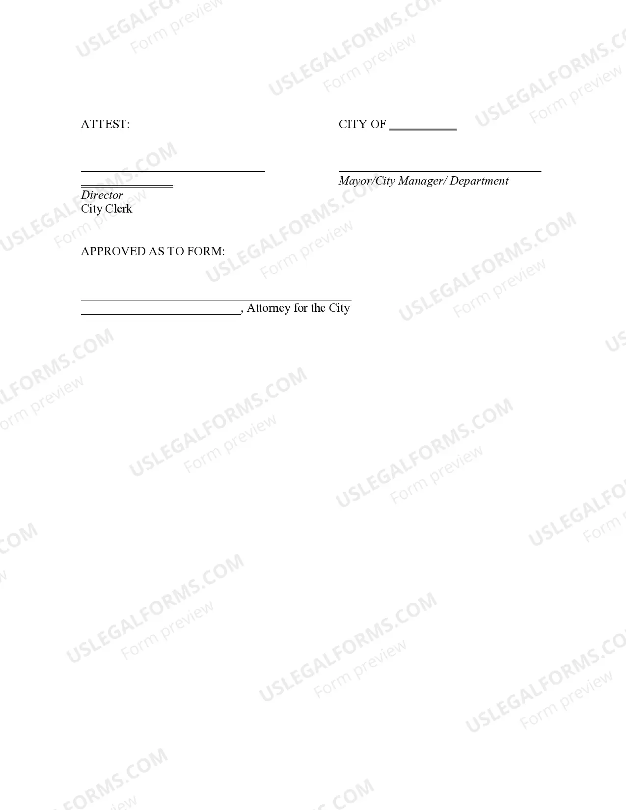 Preview Utility Easement