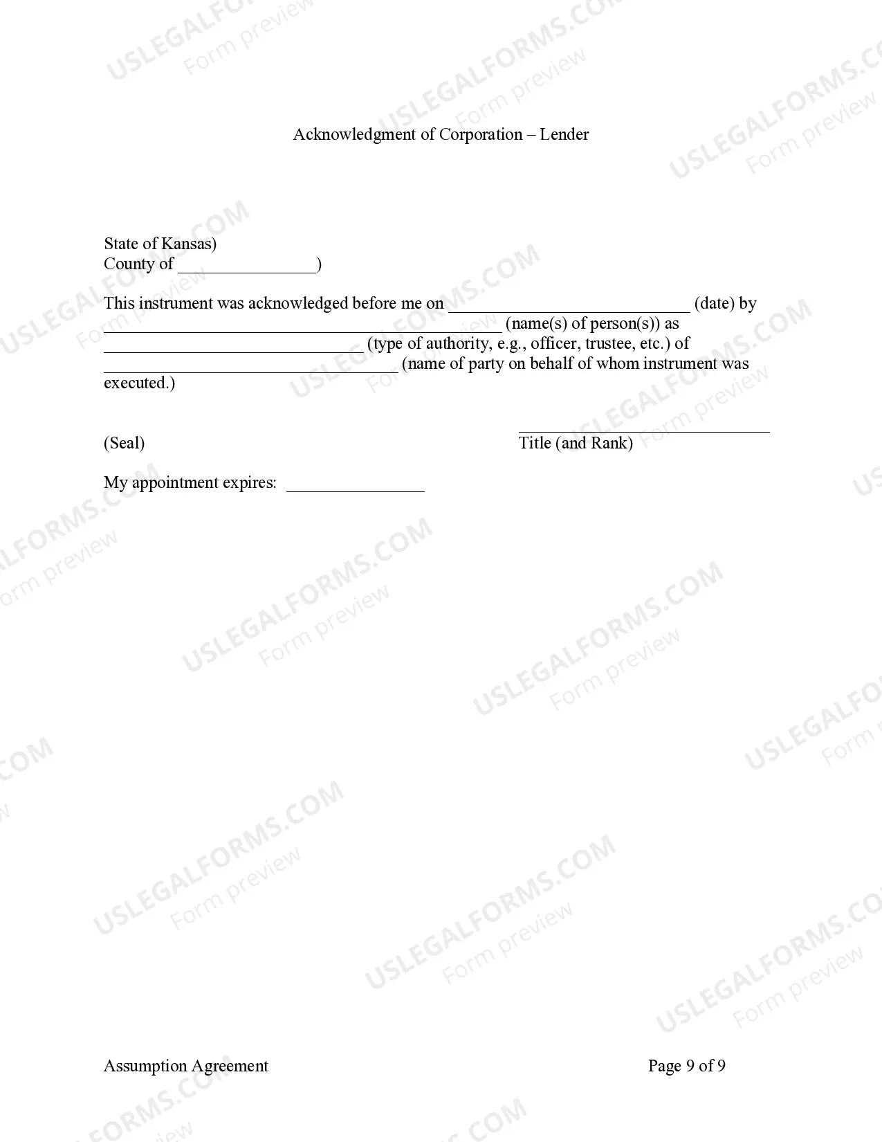 Preview Assumption Agreement of Mortgage and Release of Original Mortgagors