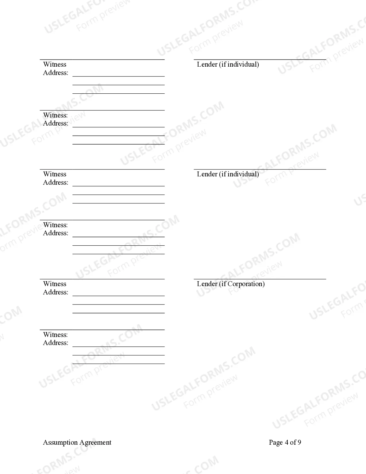Preview Assumption Agreement of Mortgage and Release of Original Mortgagors