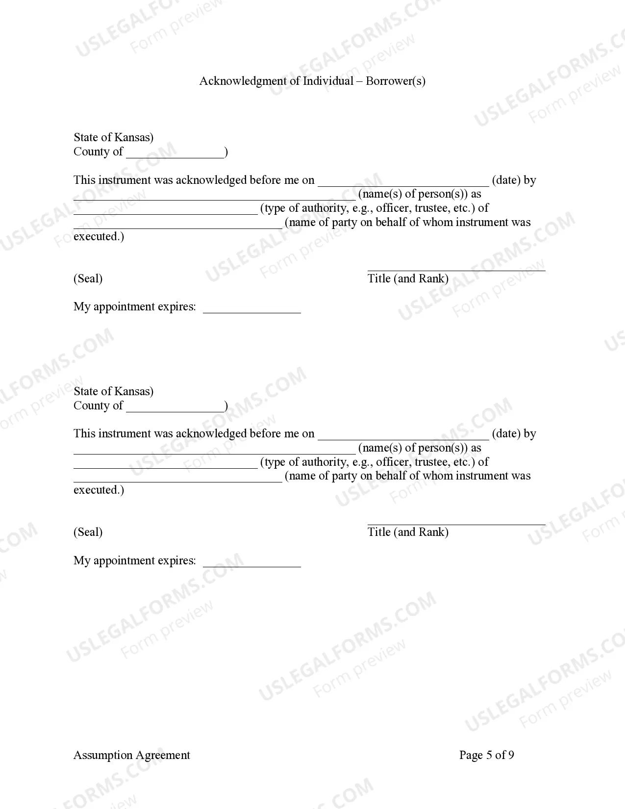Preview Assumption Agreement of Mortgage and Release of Original Mortgagors
