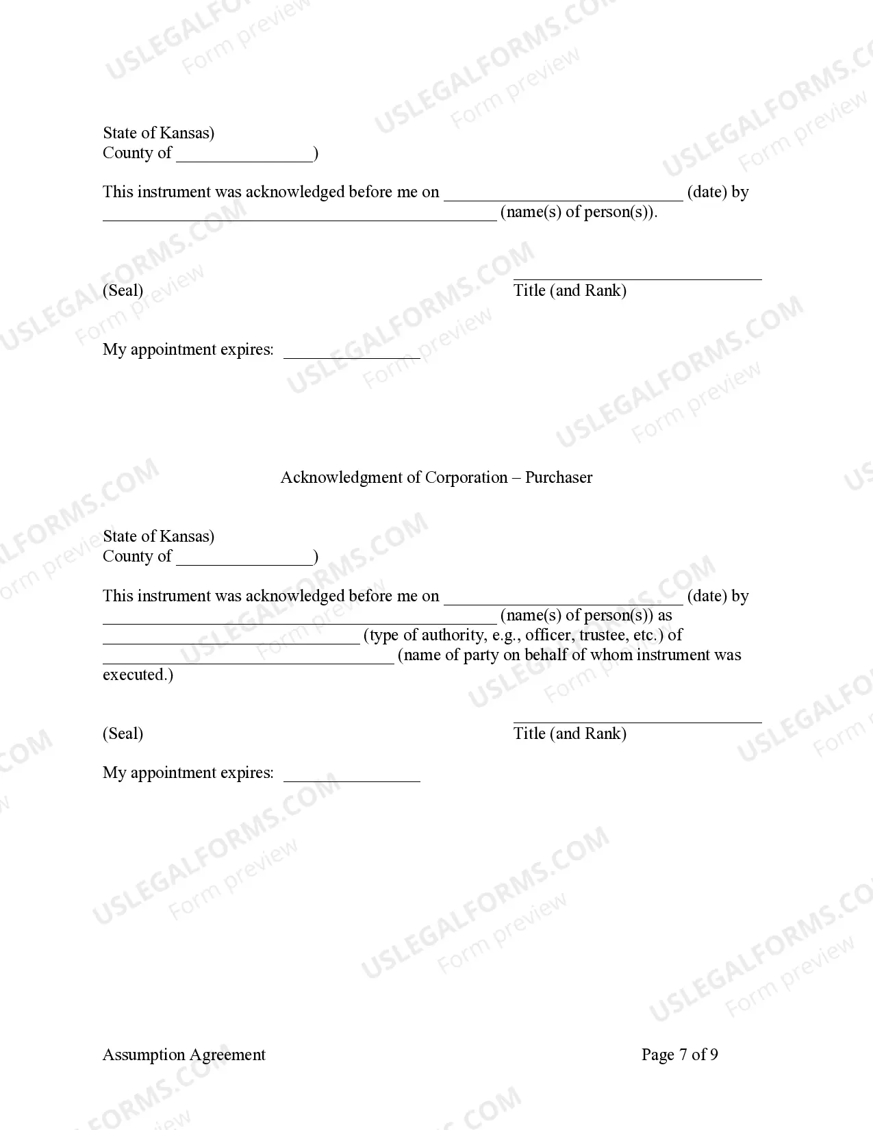 Preview Assumption Agreement of Mortgage and Release of Original Mortgagors