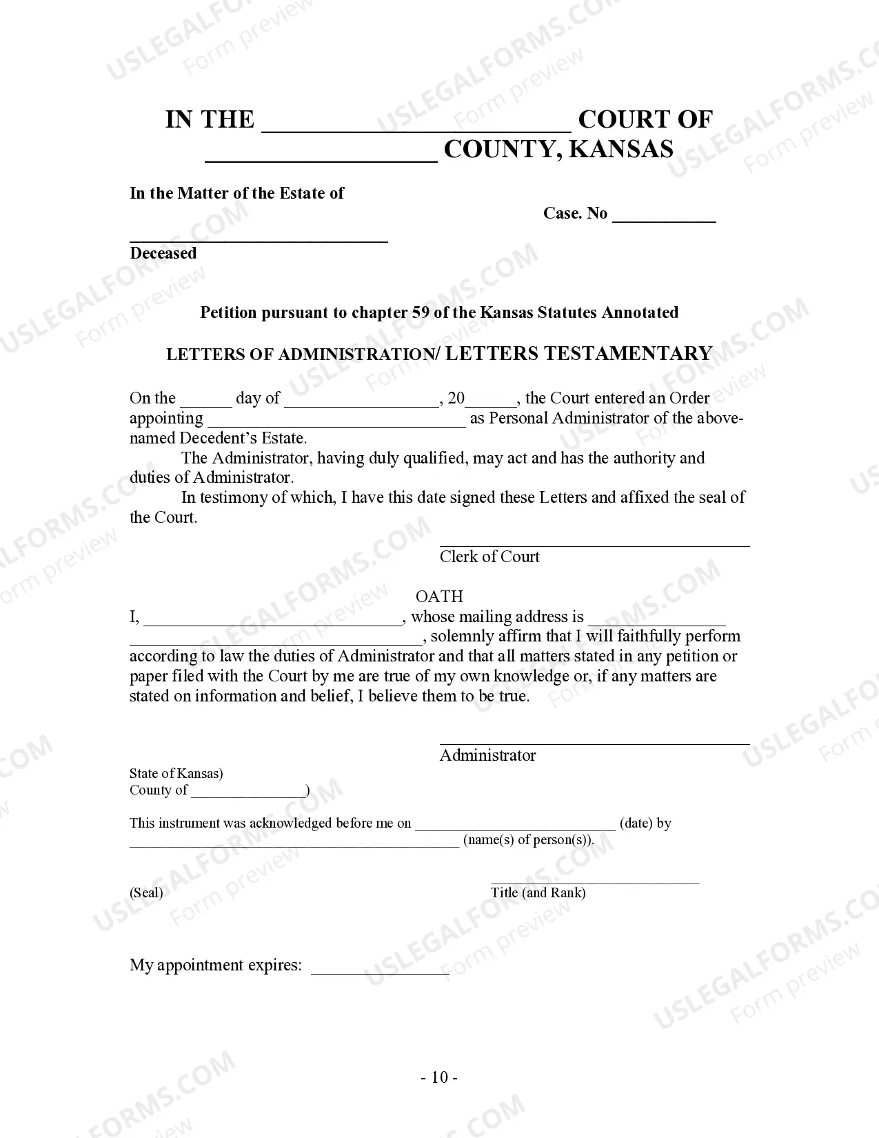 Preview Summary Administration Package for Small Estates