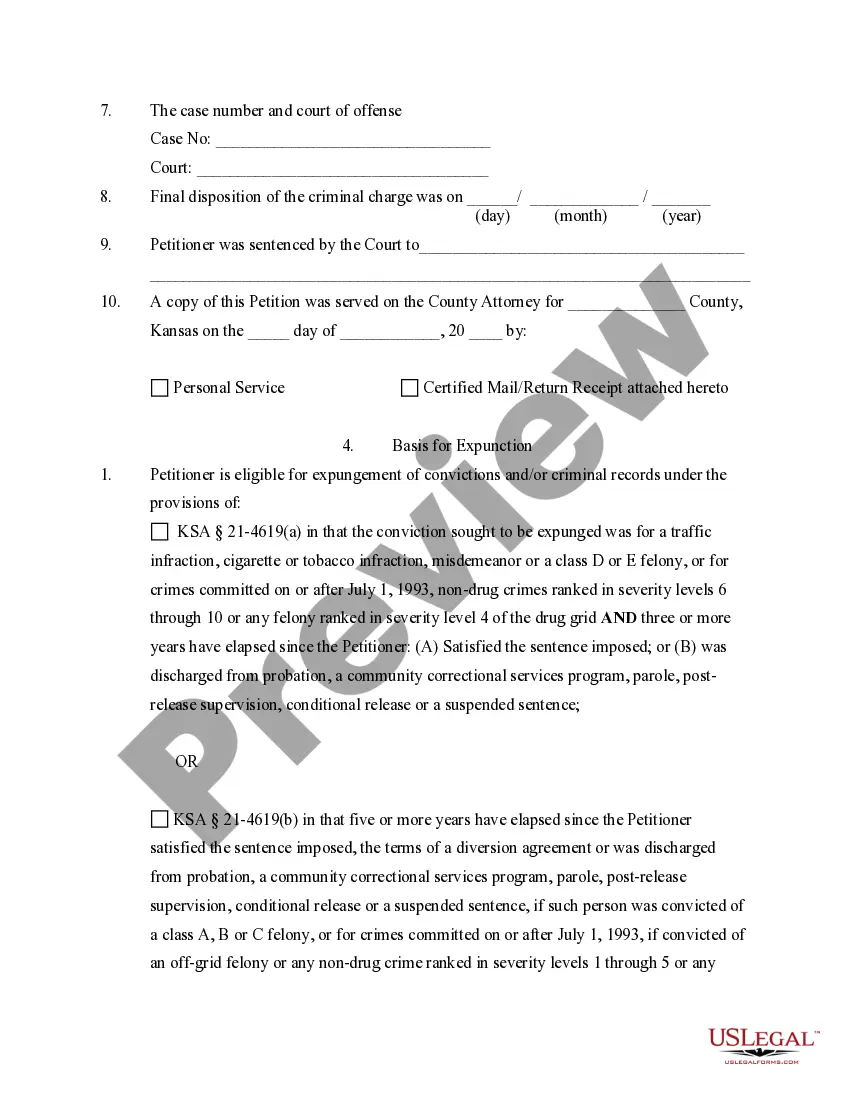 Preview Kansas Expungement Package