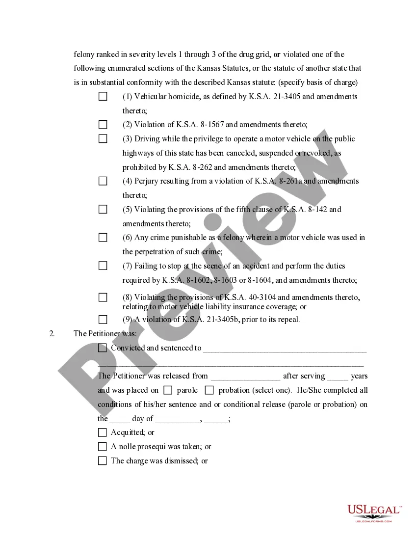 Preview Kansas Expungement Package