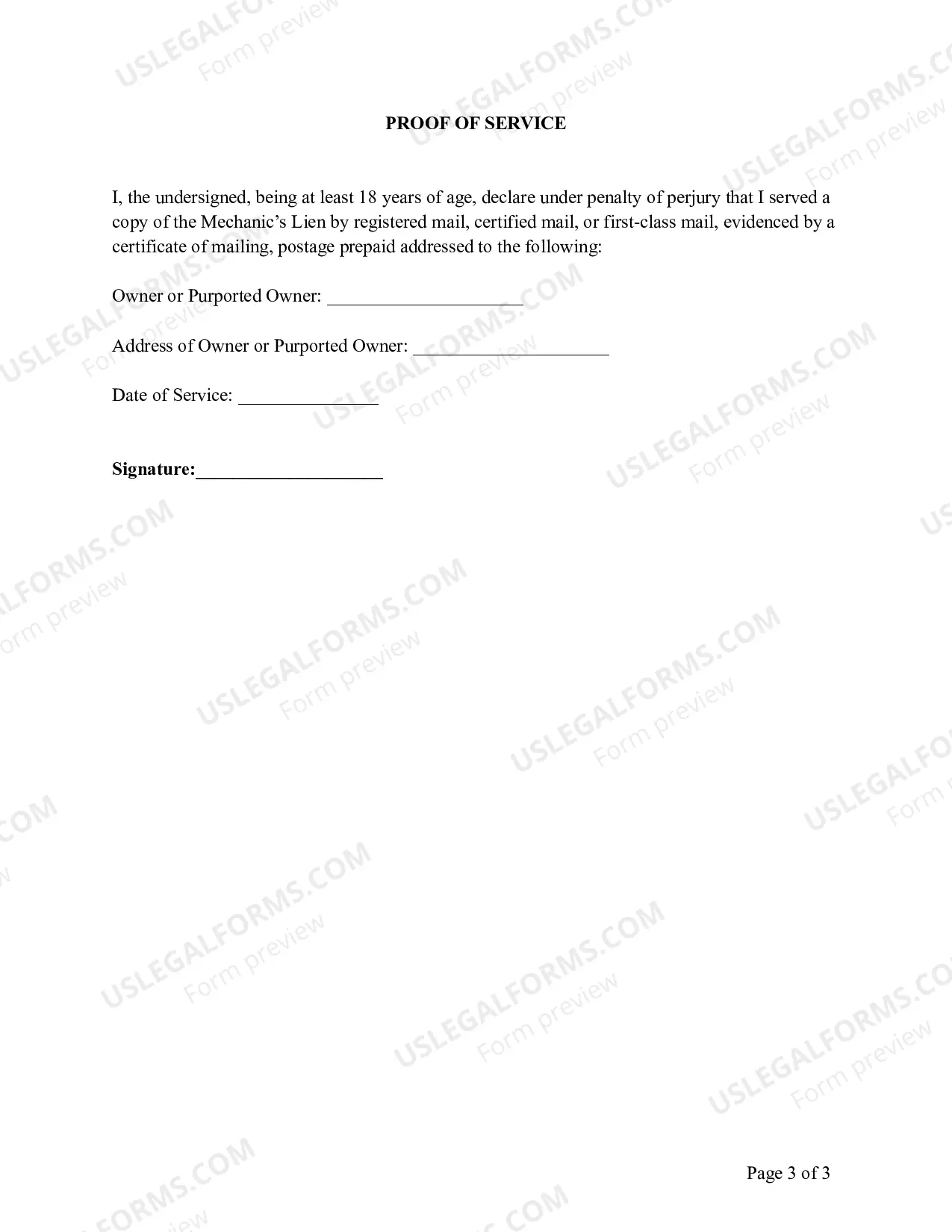 Preview Kansas Mechanic Lien