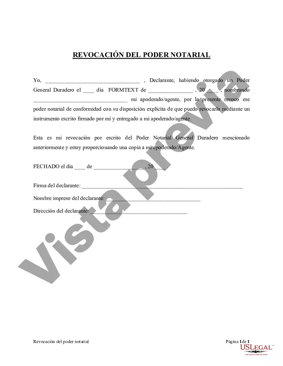 Preview Revocación del Poder General Duradero