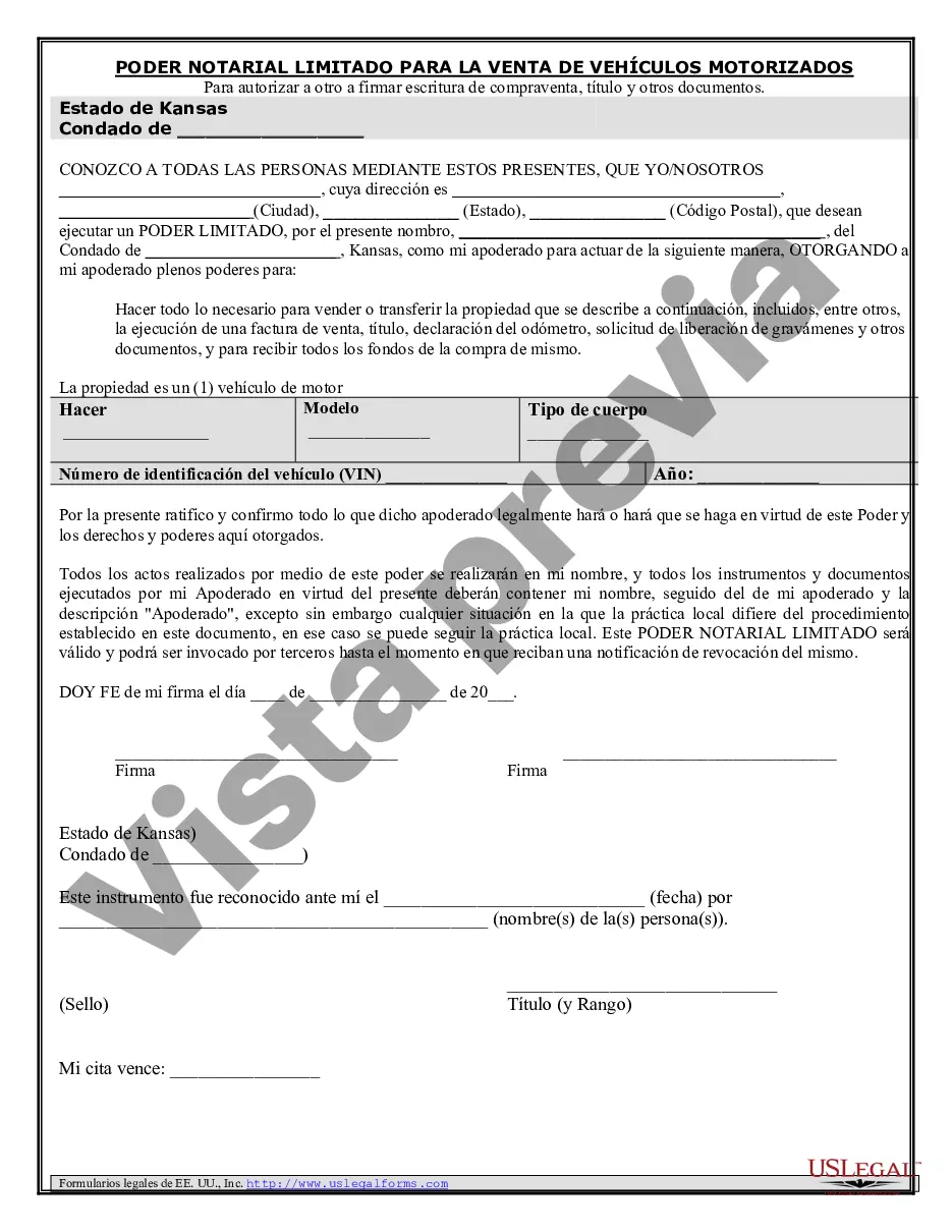 Preview Poder notarial para la venta de vehículos de motor