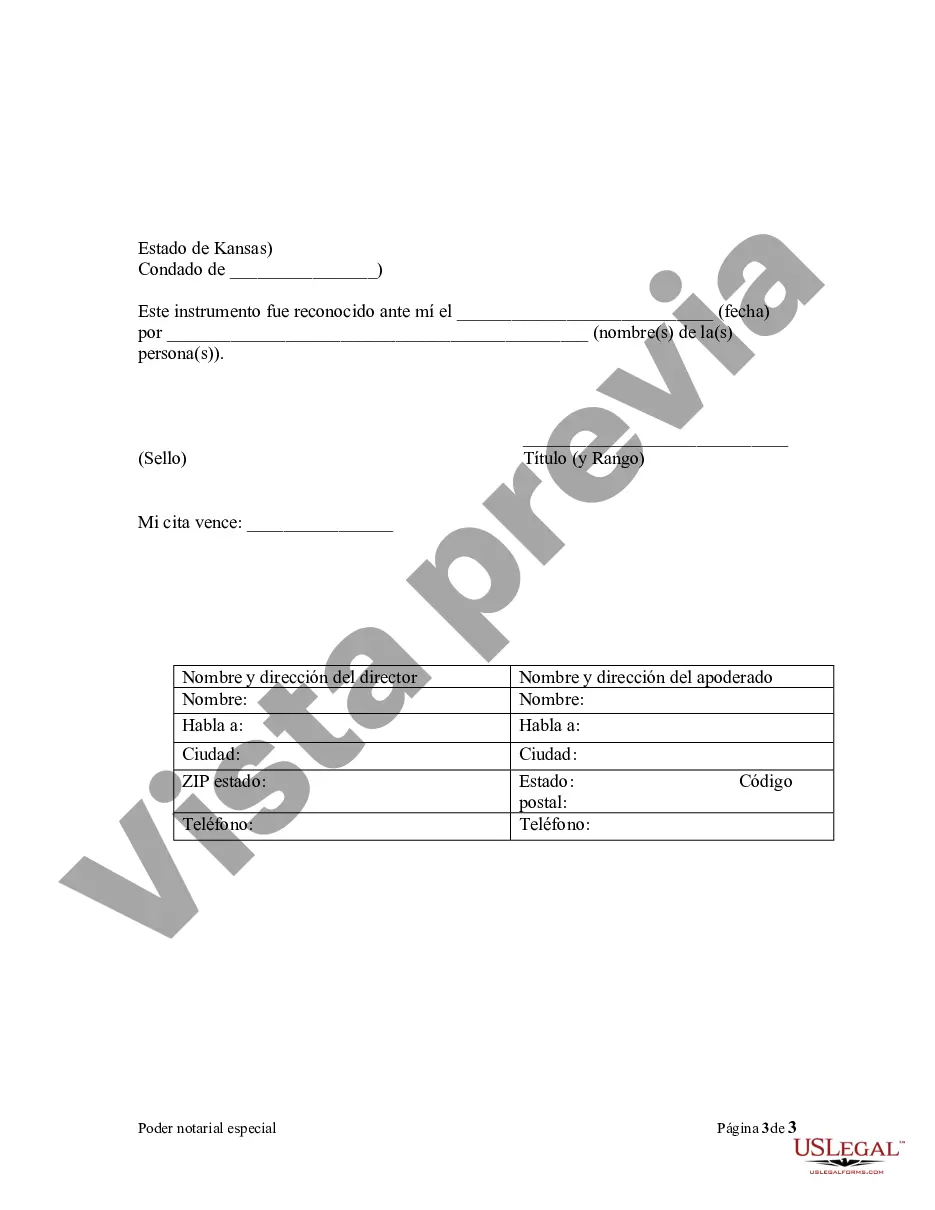 Preview Poder notarial especial o limitado para transacciones de venta de bienes raíces por parte del vendedor