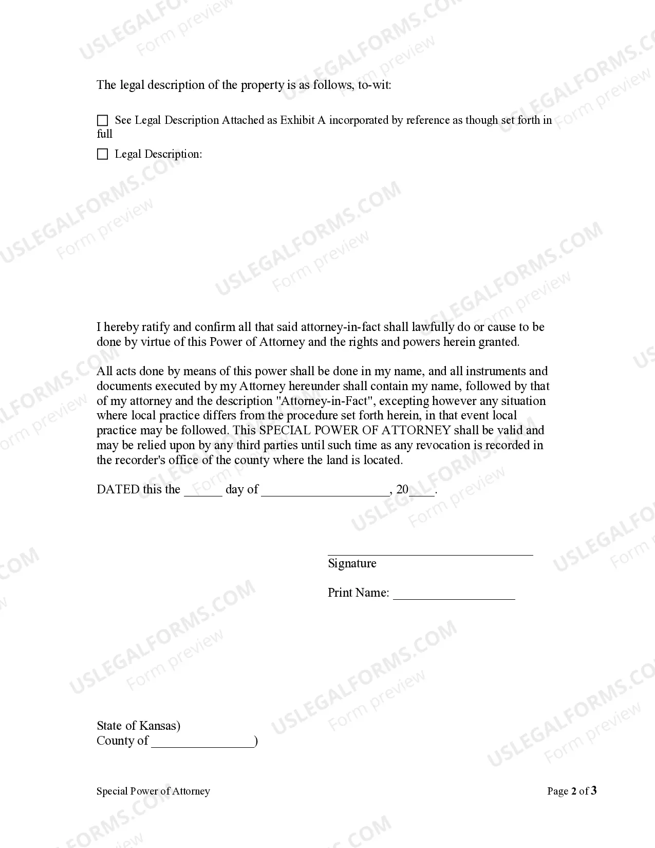 Preview Special or Limited Power of Attorney for Real Estate Sales Transaction By Seller