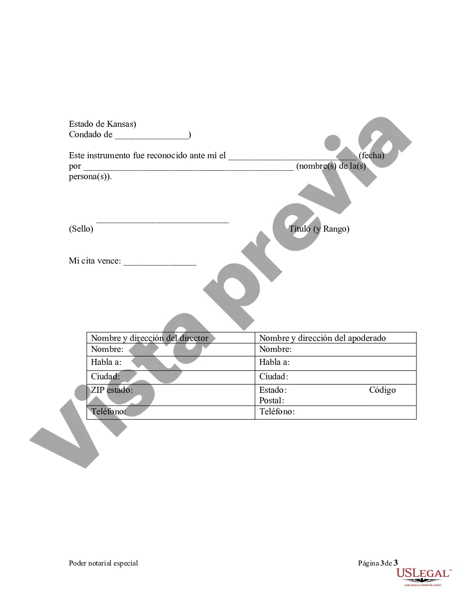 Preview Poder notarial especial o limitado para transacciones de compra de bienes raíces por parte del comprador