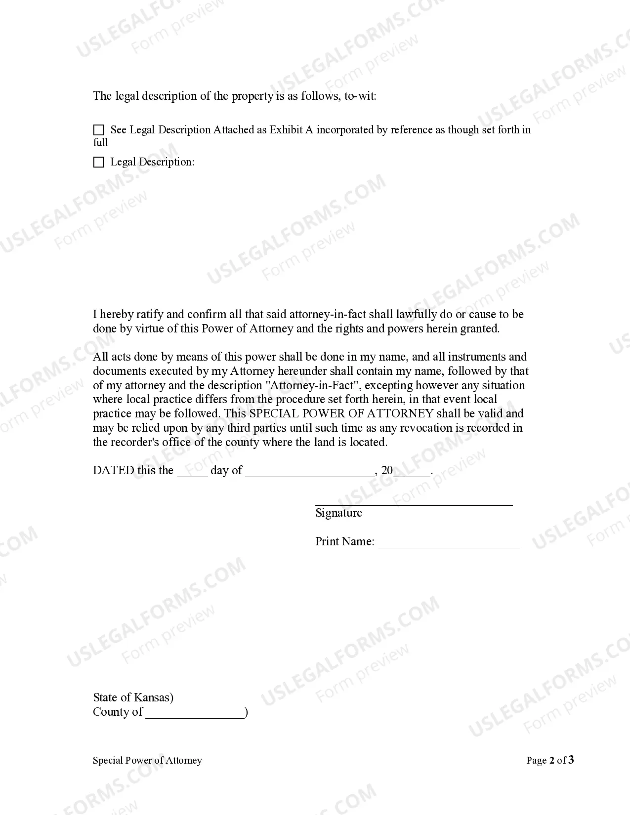 Preview Special or Limited Power of Attorney for Real Estate Purchase Transaction by Purchaser