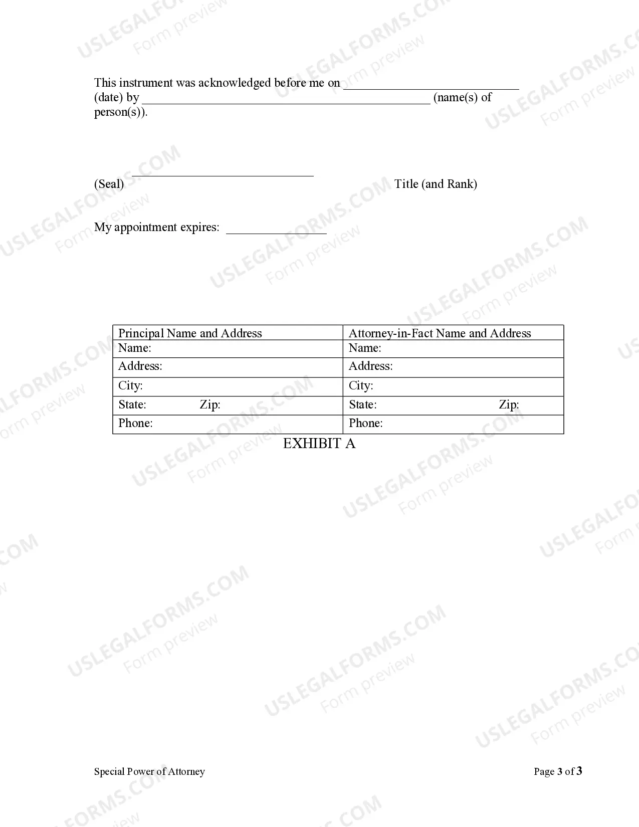 Preview Special or Limited Power of Attorney for Real Estate Purchase Transaction by Purchaser
