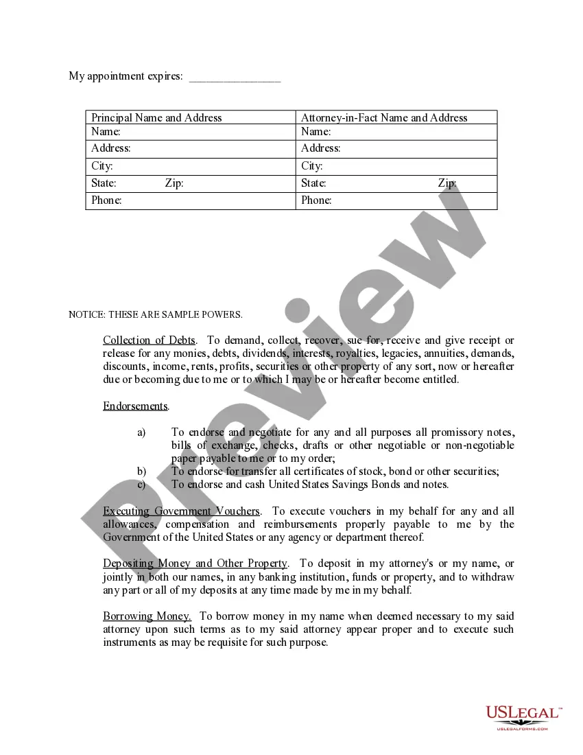 Get Limited Power of Attorney where you Specify Powers with Sample Powers Included Preview Limited Power of Attorney where you Specify Powers with Sample Powers Included