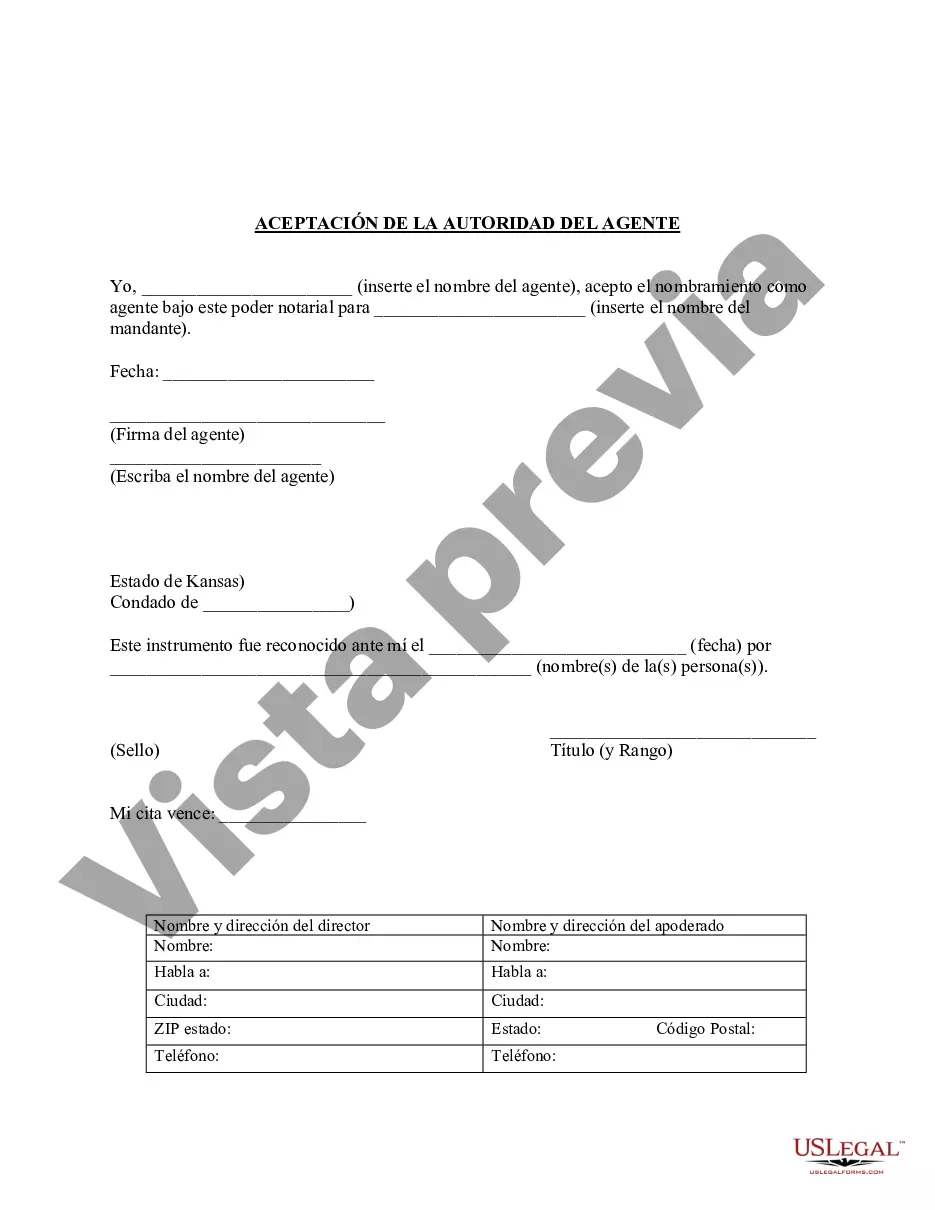 Preview Poder especial duradero para asuntos de cuentas bancarias