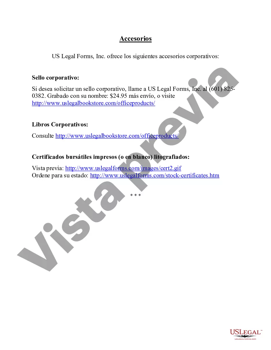 Preview Ejemplos de registros corporativos para una corporación profesional de Kansas