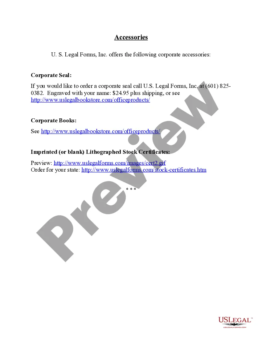 Preview Sample Corporate Records for a Kansas Professional Corporation