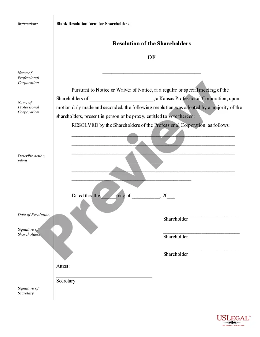 Preview Sample Corporate Records for a Kansas Professional Corporation