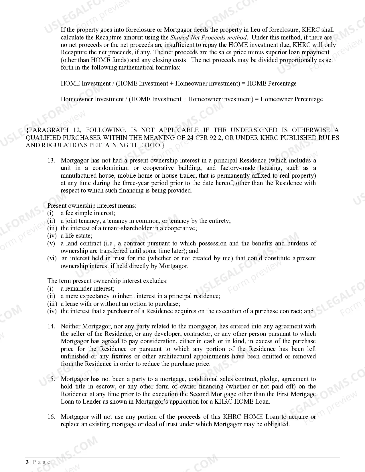 Preview Affidavit of Home Buyer