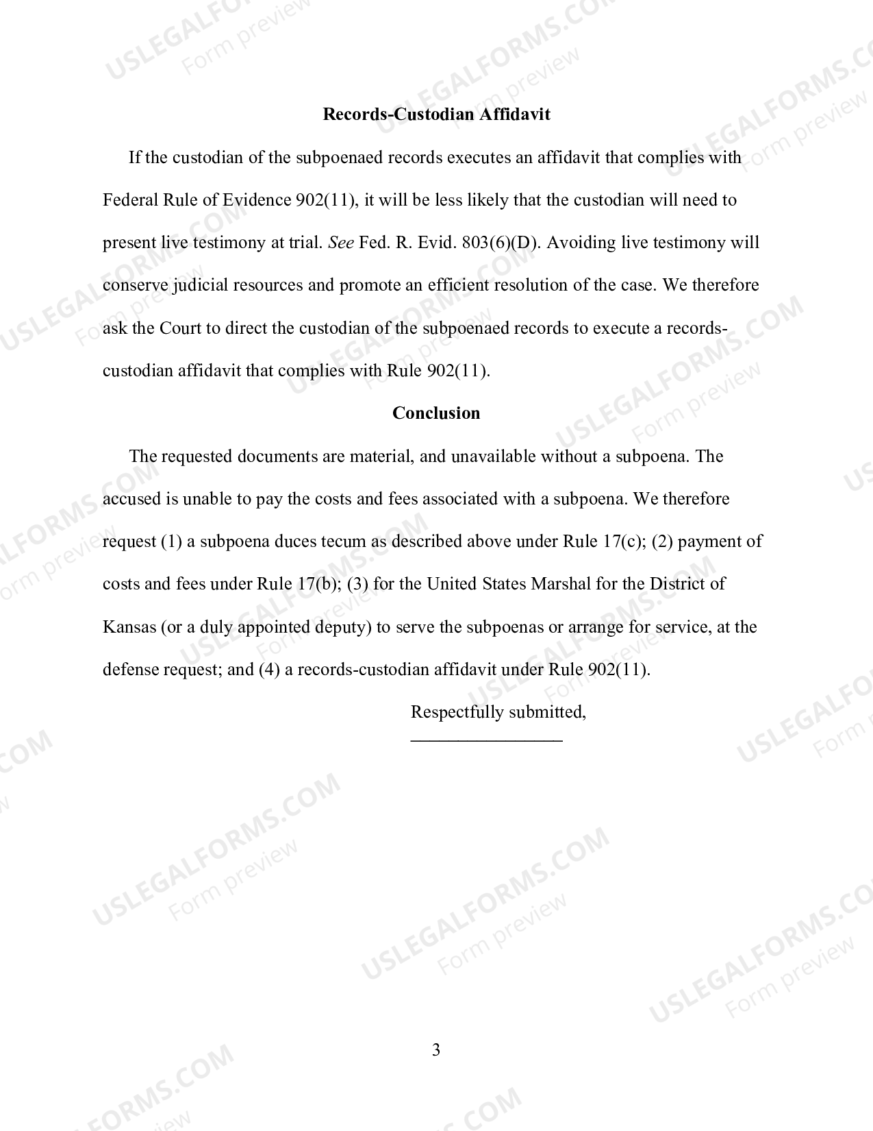 Kansas Motion for Productiion of Documents and Objects US Legal Forms