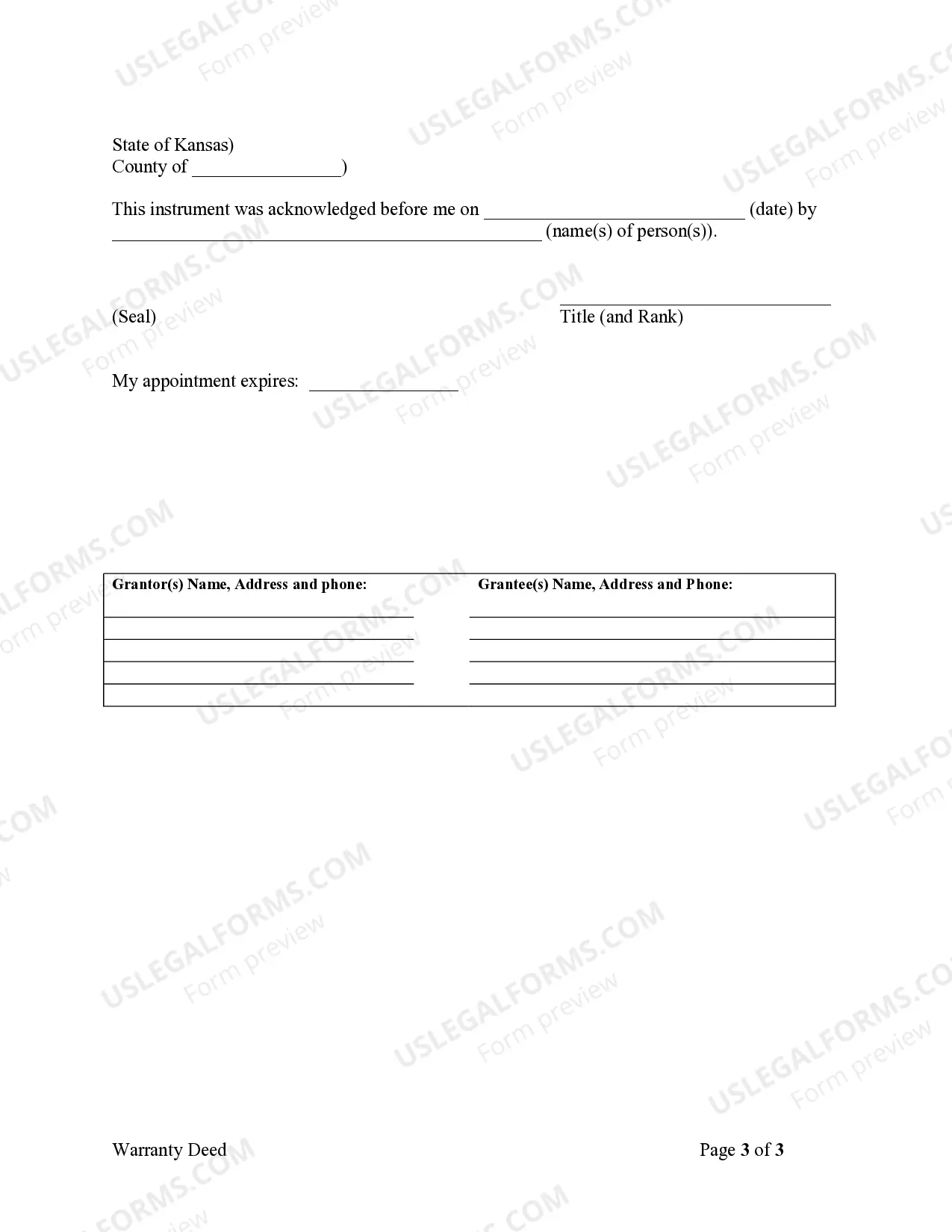 Preview Warranty Deed for Parents to Child with Reservation of Life Estate